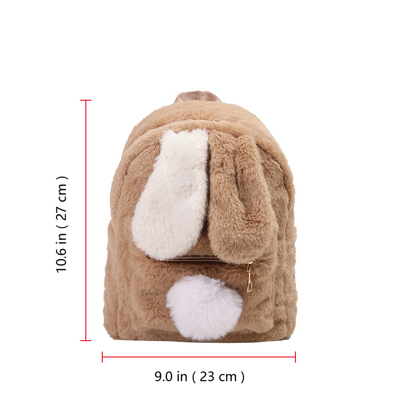 Custom Bunny Ear Fuzzy Backpack
